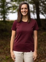 Dámské tričko Bez potisku - vínové