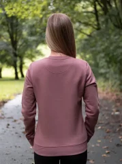 Dámská mikina bez kapuce Bez potisku - ibišková