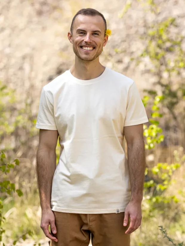 Pánské tričko Bez potisku - naturální