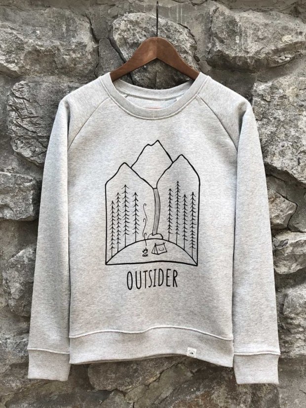 Zachraňte dámský crewneck Outsider - šedý