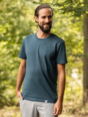 Pánské tričko Bez potisku - modrozelené