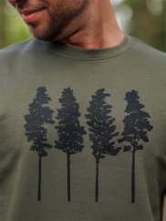 Pánská mikina bez kapuce Borovice - zelená