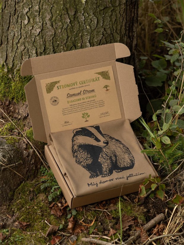 Pánské tričko Jezevec - hnědé