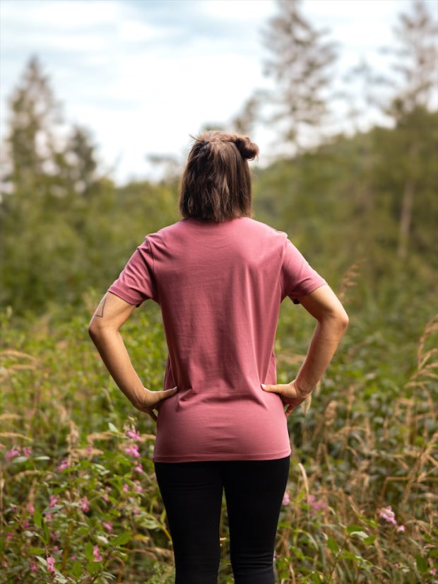 Dámské tričko Bez potisku - malinové