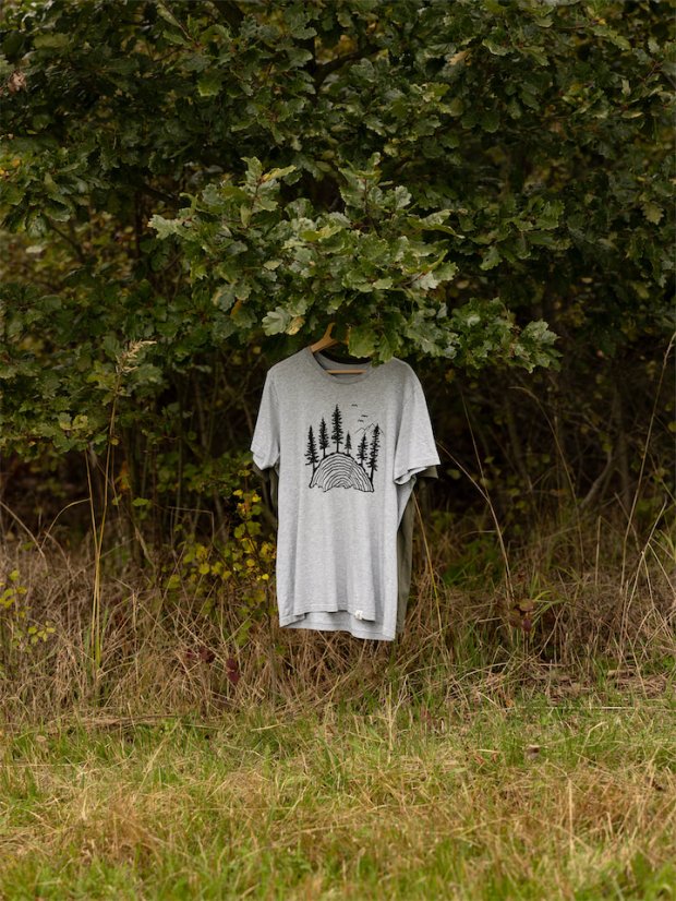 Pánské tričko Les - šedé