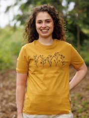 Dámské tričko Kvítí - hořčicové