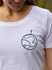 Dámské tričko Planetka - bílé