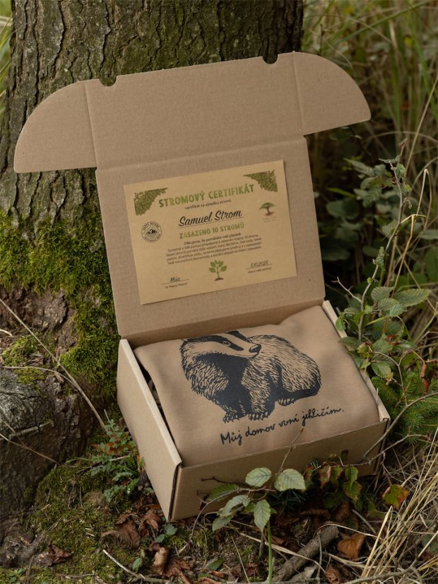 Pánská mikina Jezevec - hnědá