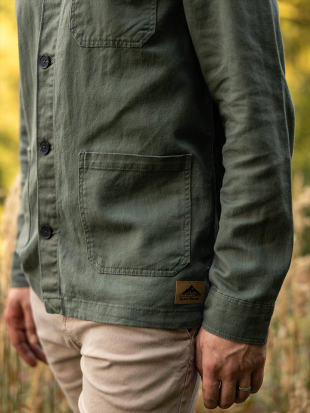 Košilová bunda - zelená