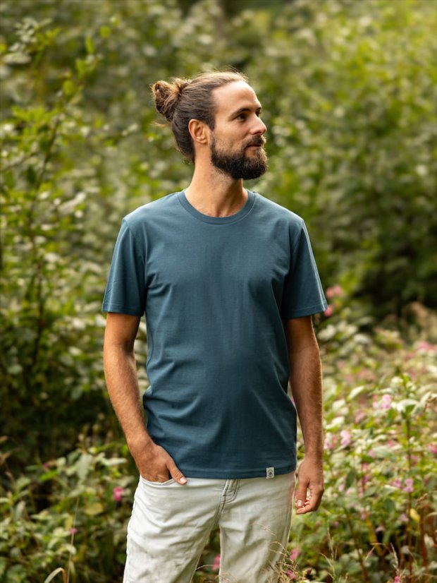 Pánské tričko Východ - modrozelené