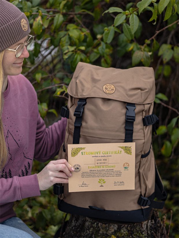 Batoh recyklovaný Krajinka - hnědý