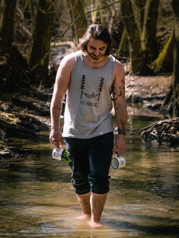 Pánské tílko Just hanging - šedé