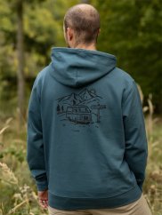 Pánská mikina Vanlife - modrozelená