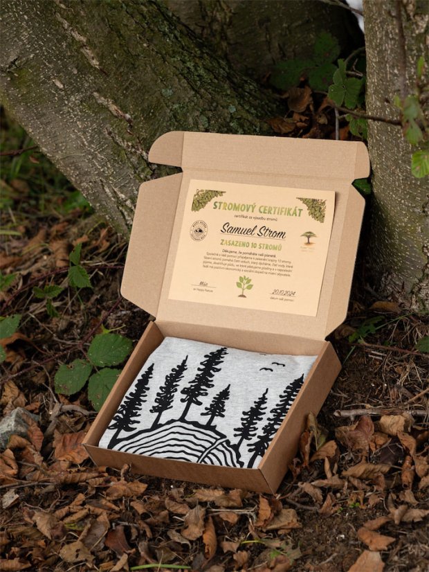 Pánské tričko Les - šedé