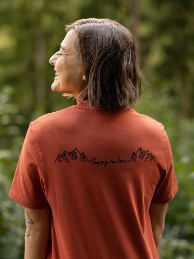 Dámské tričko Pohoří - cihlové