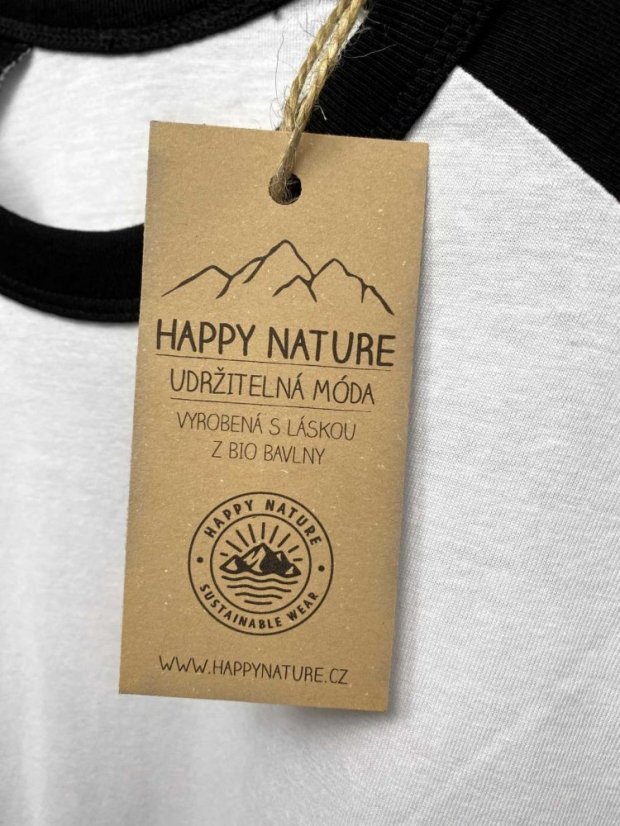Zachraňte unikátní pánský raglan Happy Nature logo - dlouhý rukáv
