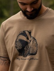 Pánské tričko Jezevec - hnědé