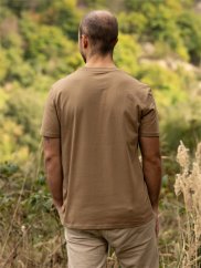 Pánské tričko Bez potisku - hnědé