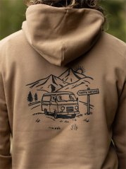 Pánská mikina Vanlife - hnědá