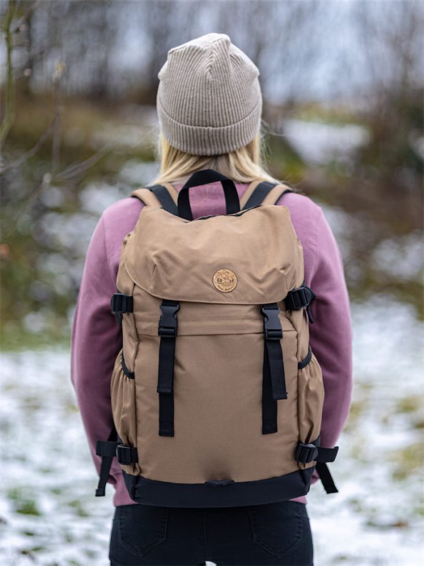 Batoh recyklovaný Krajinka - hnědý