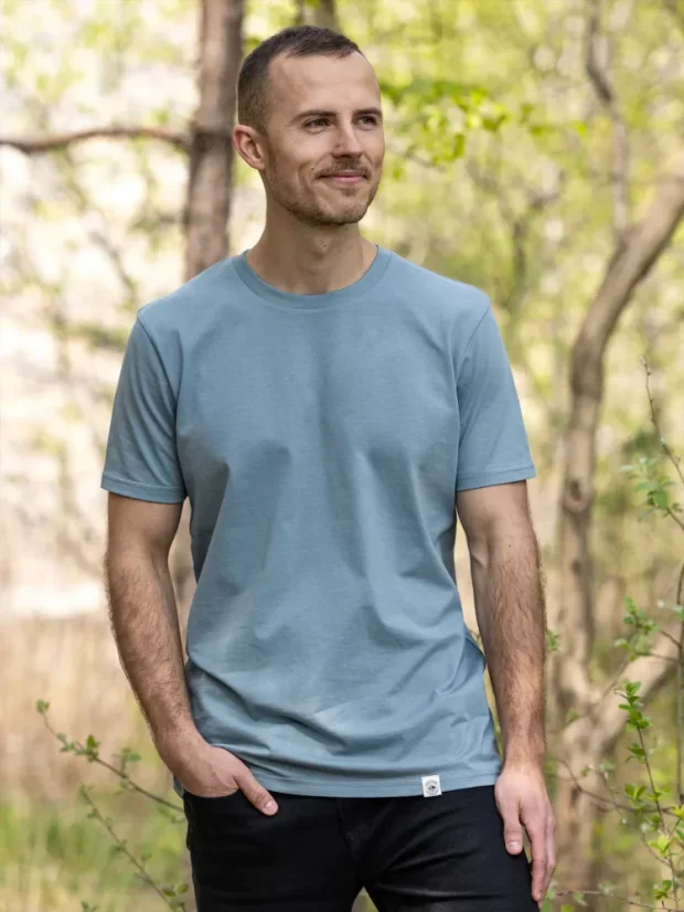 Pánské tričko Bez potisku - modré