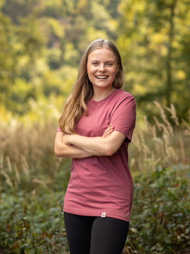 Dámské tričko Bez potisku - malinové