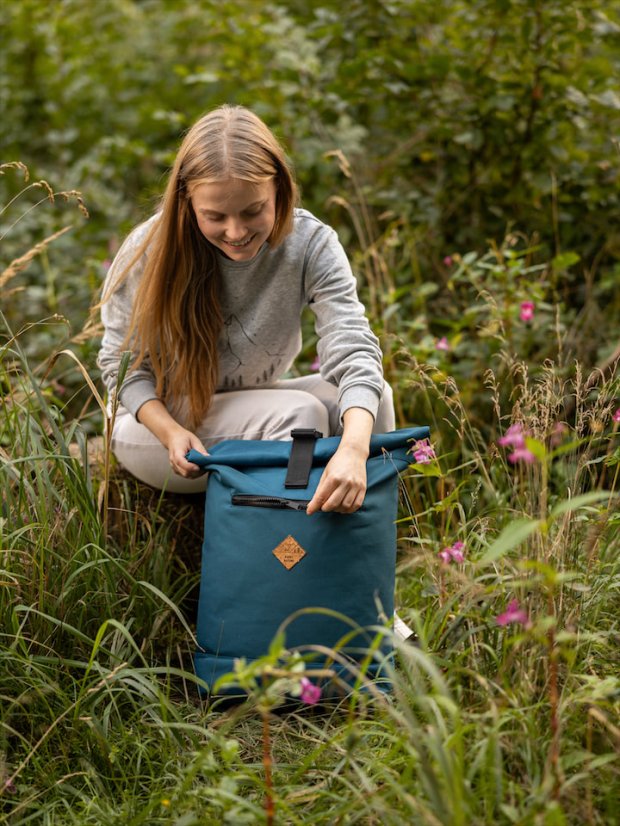 Batoh recyklovaný Příroda - modrozelený