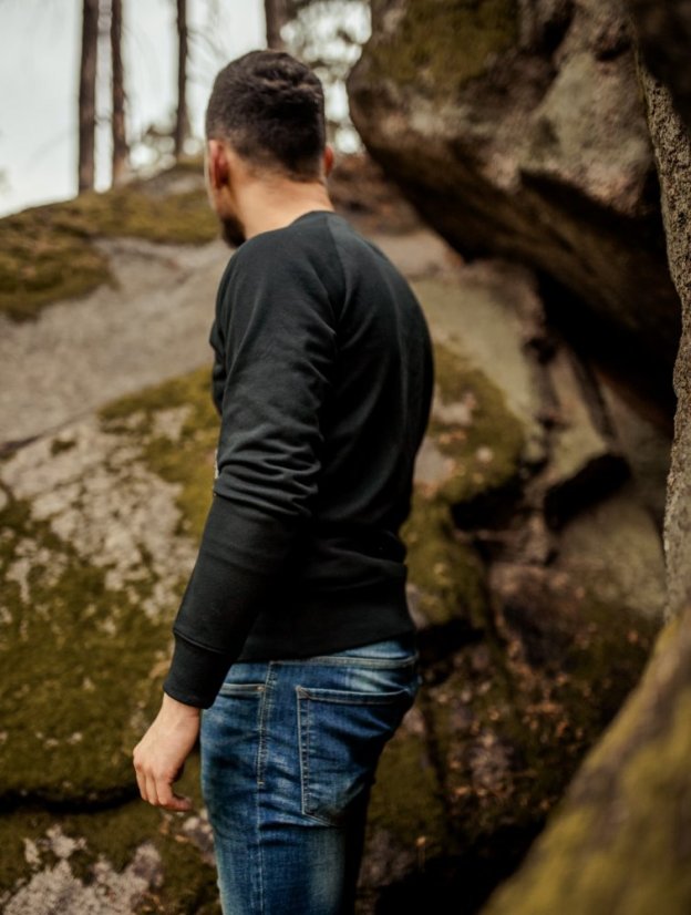 Zachraňte pánský crewneck Outsider - černý