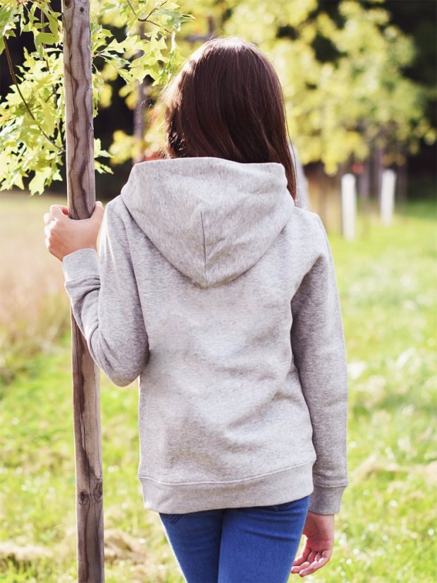 Dětská rozepínací mikina Bez potisku - šedá