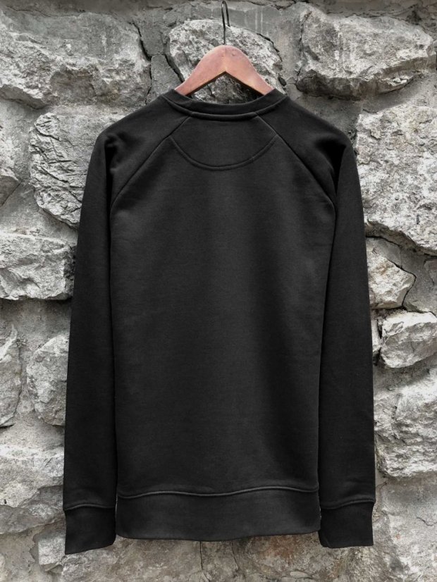 Pánská mikina bez kapuce Bez potisku - černá