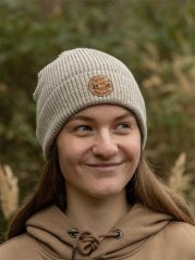 Čepice žebrovaná Krajinka - písková