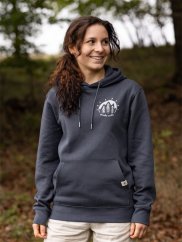 Dámská mikina V srdci - modrošedá