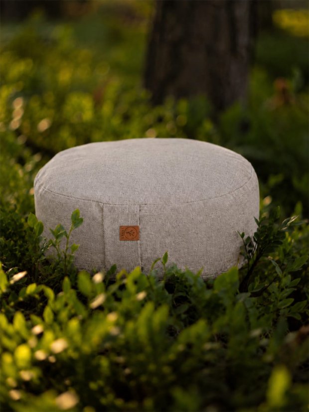 Meditační lněný polštář LENLi - naturální
