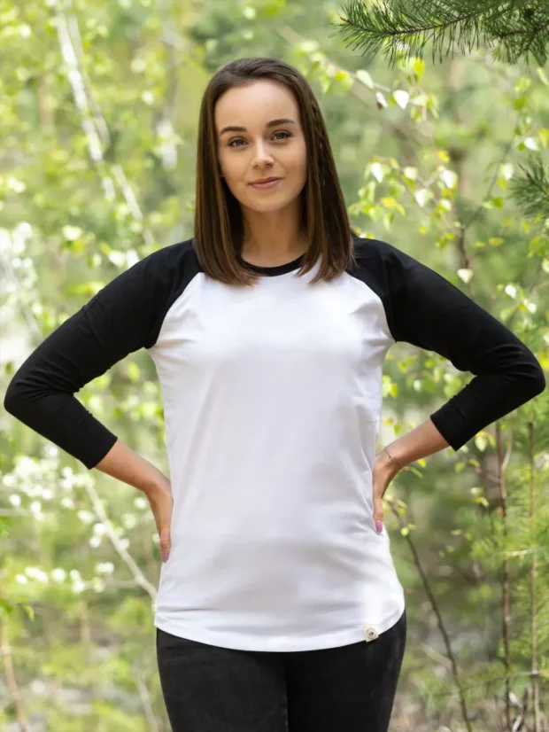 Dámský raglan Bez potisku - volný střih