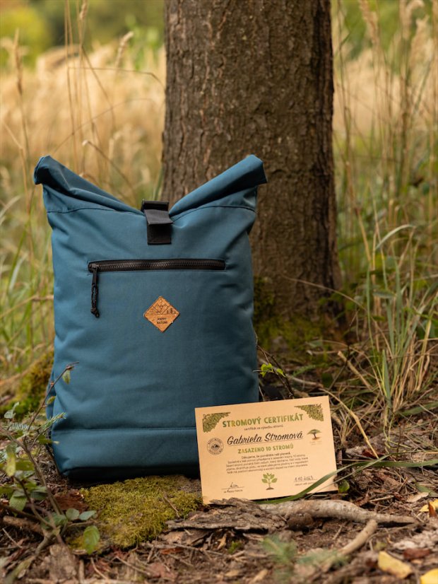 Batoh recyklovaný Příroda - modrozelený
