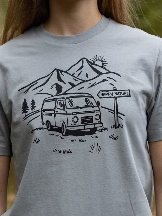 Dámské tričko Vanlife - šedomodré