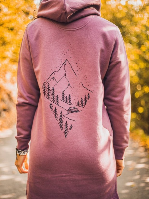 Dámské mikinošaty Pure nature - ibiškové