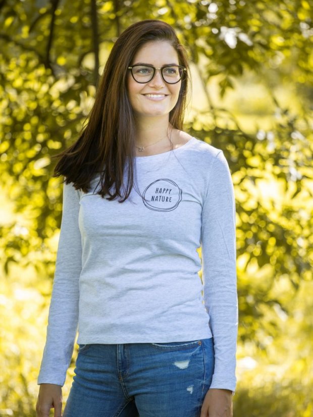 Zachraňte dámské šedé tričko Connection - dlouhý rukáv