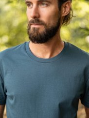 Pánské tričko Bez potisku - modrozelené