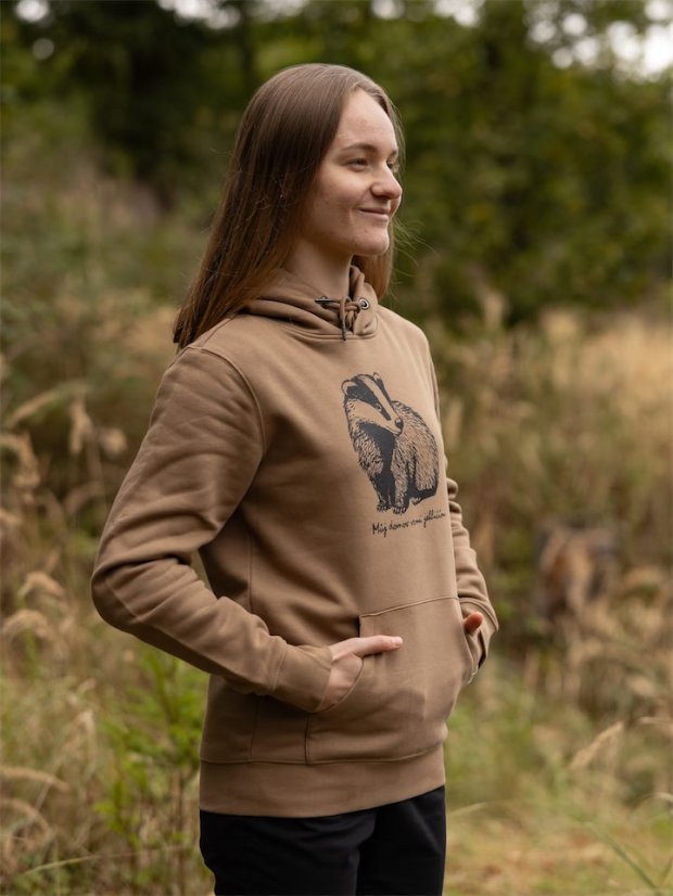 Dámská mikina Jezevec - hnědá