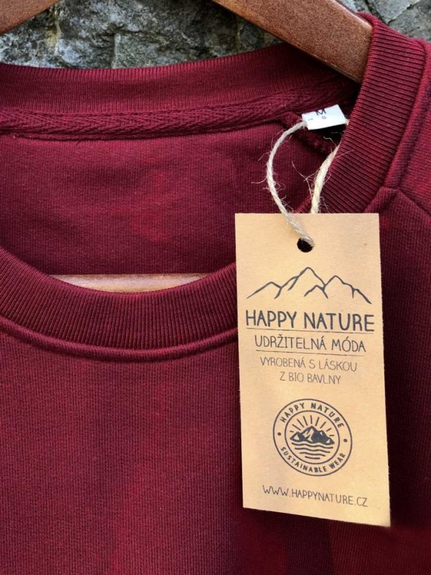 Zachraňte Dámský crewneck Never stop dreaming - vínový