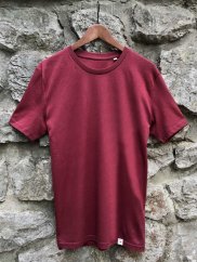Pánské tričko Bez potisku - vínové