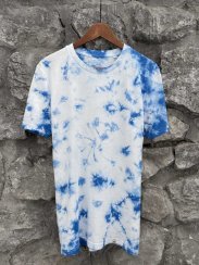 Zachraňte pánské tričko batikované - modré