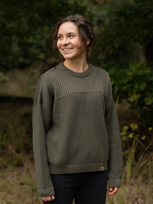 Dámský pletený svetr - zelený