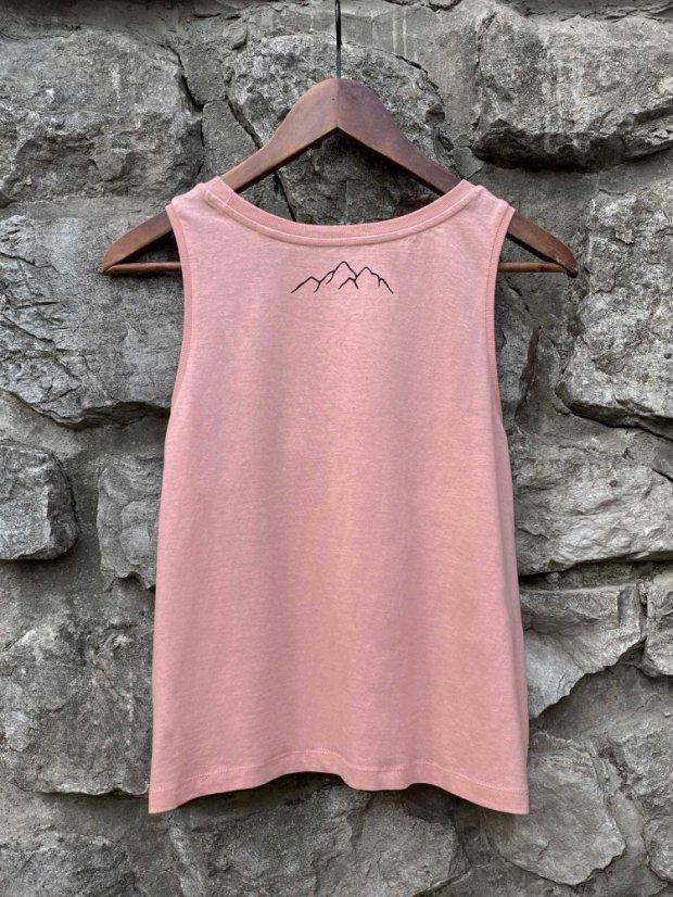 Zachraňte dámské volné tílko Hory - růžové