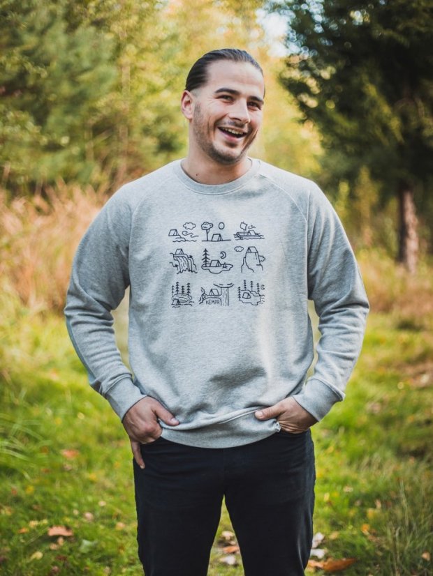 Pánský crewneck Kempr - šedý
