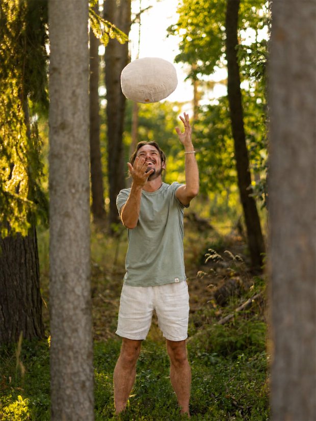 Meditační lněný polštář LENLi - naturální