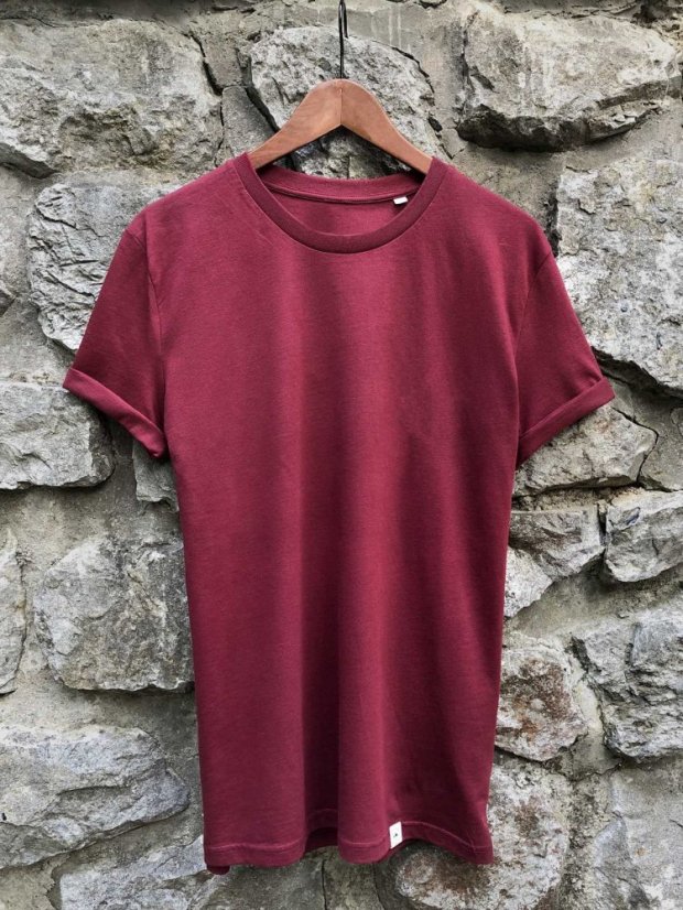 Dámské tričko Bez potisku - vínové
