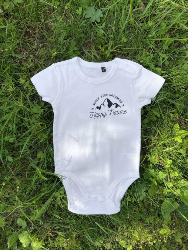 Zachraňte dětské bodýčko Never Stop Dreaming - bílé