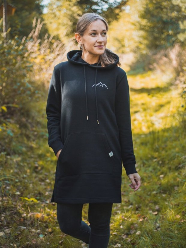 Dámské mikinošaty Hory - černé